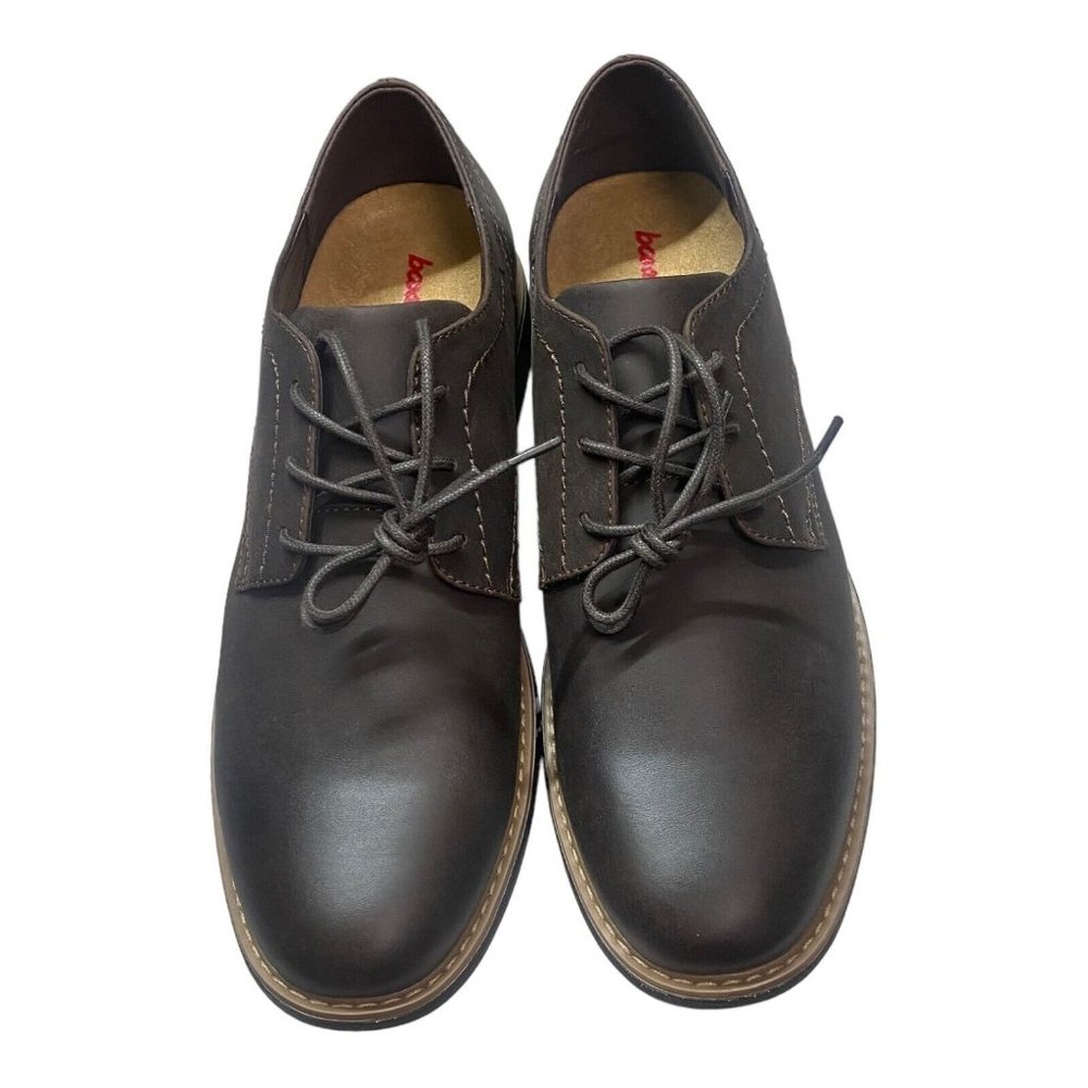 Boxer Men’s Plain Oxford Dress Brown Shoes Size 11.5 Lace Up New